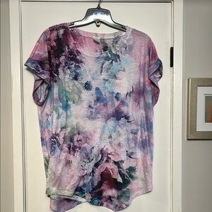 Time and Tru Purple Pink Graphic T-Shirt